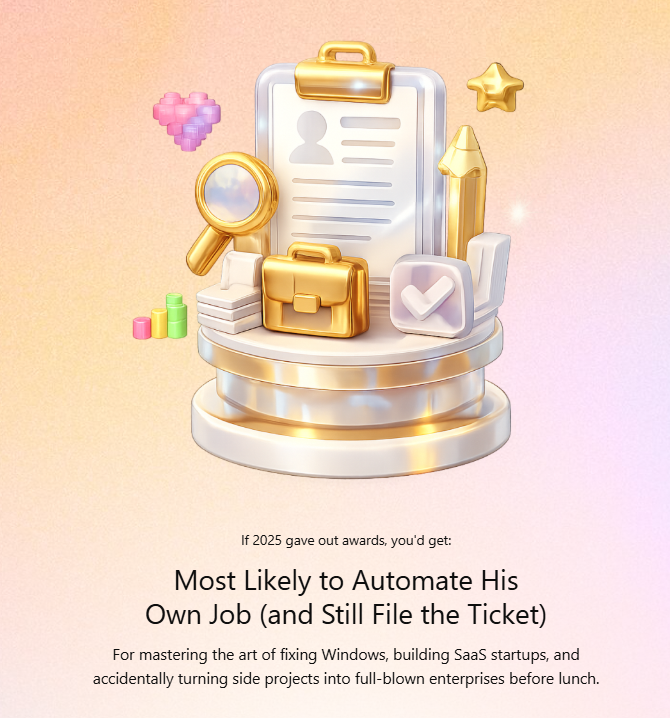 ChatGPT Year — Most Likely to Automate His Own Job